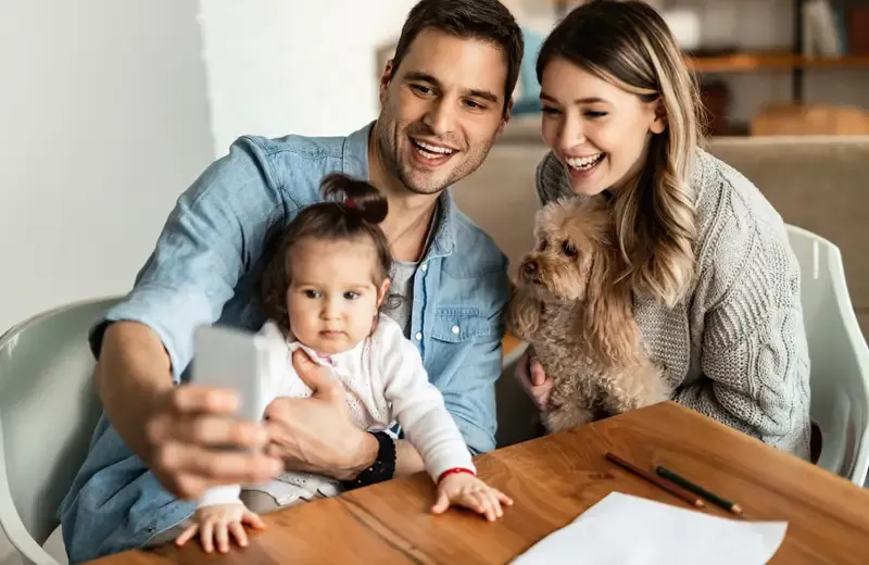 happy family in pest free home