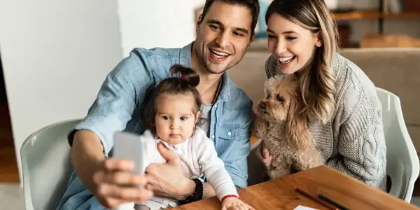 happy family in pest free home